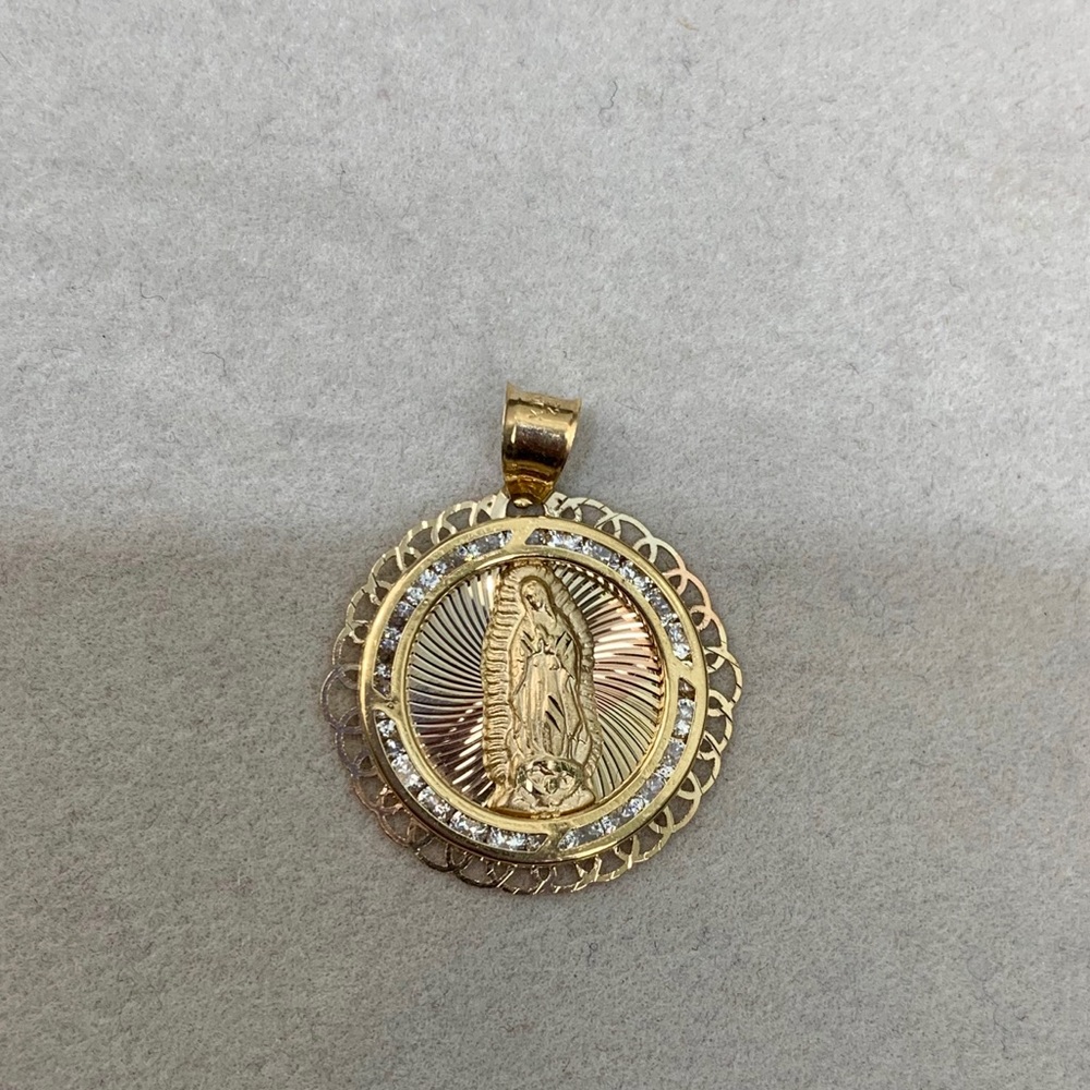 14k Gold Lady Of Guadalupe Virgin Mary  Charm